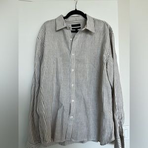 Men’s Castello Untucked Linen Shirt | L | Maverick Tan